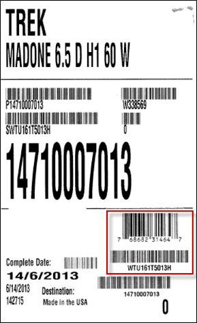 specialized serial number identification